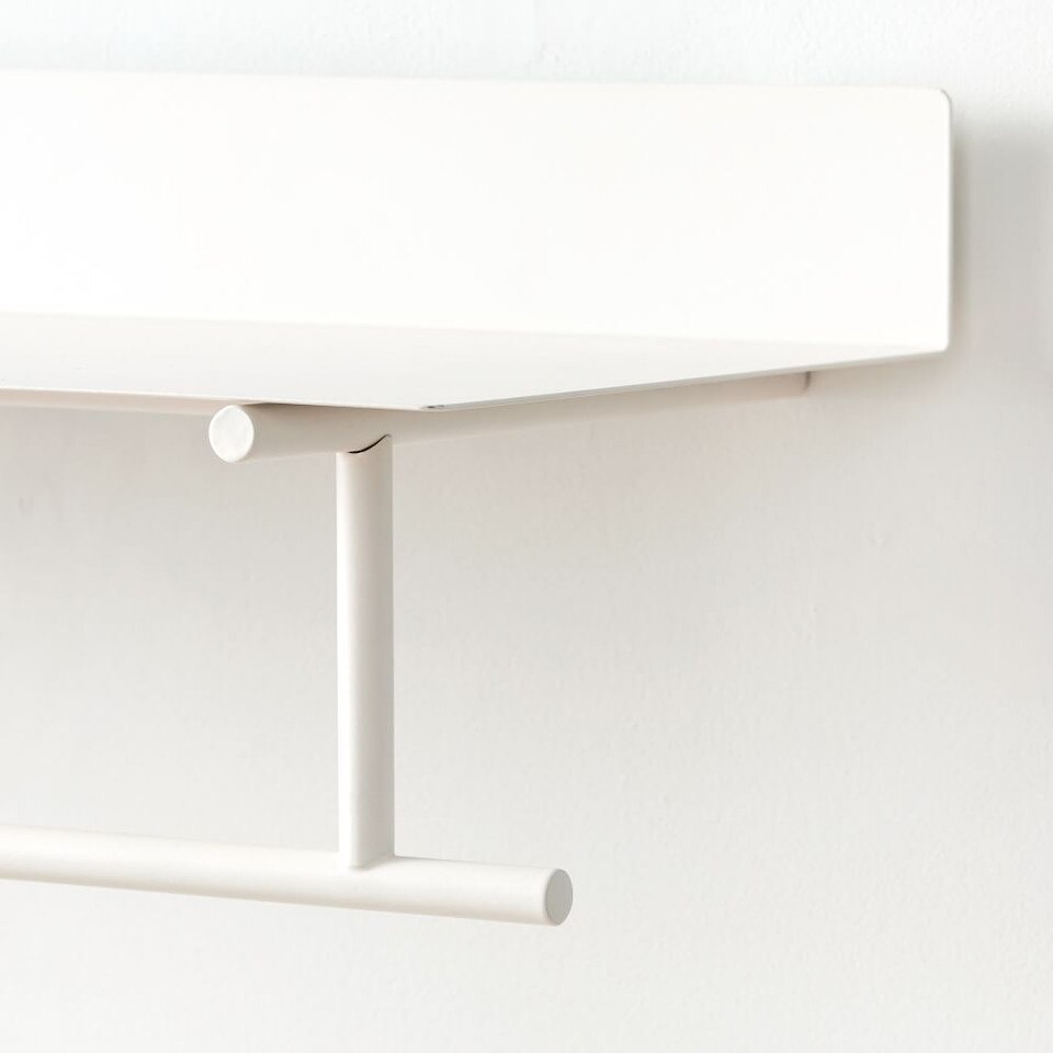 Floating Lines Metal AllinOne Shelf White West Elm UK